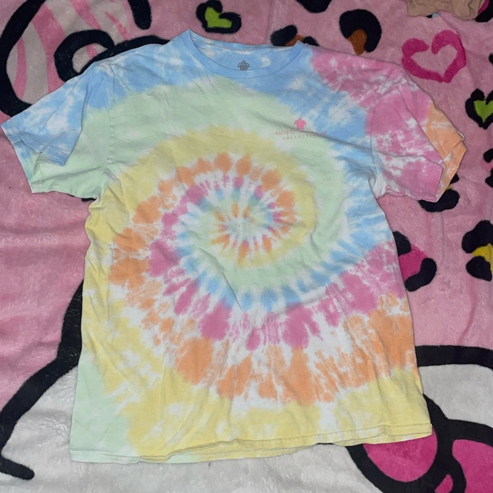 multicolored tie-dye simply southern t-shirt